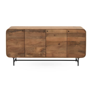 Aparador Curva Madera/Hierro 4 puertas (170x40x80)