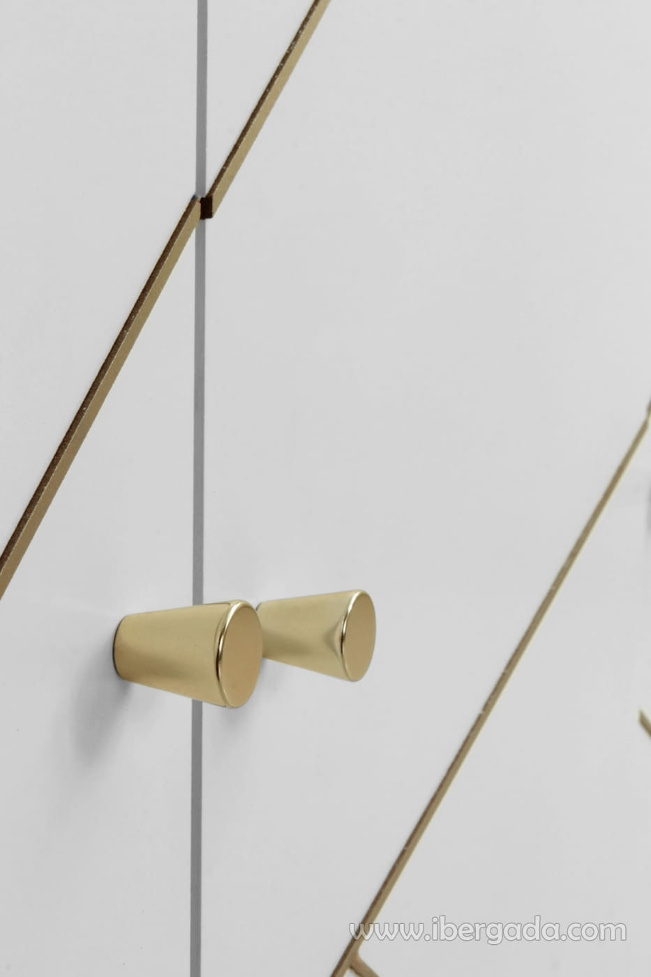 Aparador Geometric Blanco/Oro 3 Puertas (120x45x75)-5