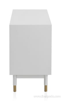 Aparador Geometric Blanco/Oro 3 Puertas (120x45x75)-6
