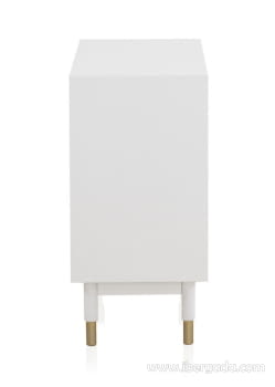 Cómoda Geometric Blanco/Oro 3 Cajones 1 Puerta (80x40x80)-5