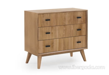 Cómoda Nordik Madera Fresno 3 Cajones (87x40x79)-2