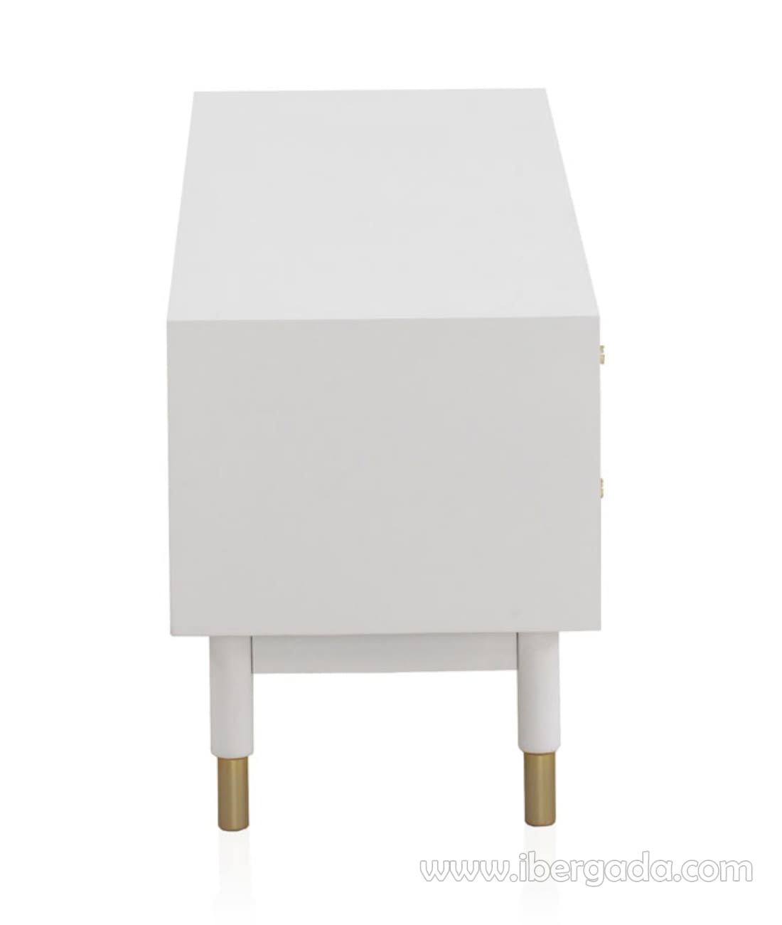 Mueble TV Geometric Blanco/Oro 6 Cajones (120x40x50)-4