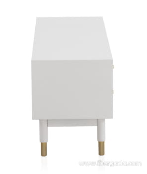 Mueble TV Geometric Blanco/Oro 6 Cajones (120x40x50)-4