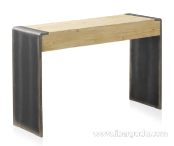 Consola Madera Abeto/Metal (120x40x80)