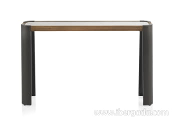 Consola Madera/Cristal (132x36x82)-3