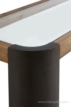 Consola Madera/Cristal (132x36x82)-6