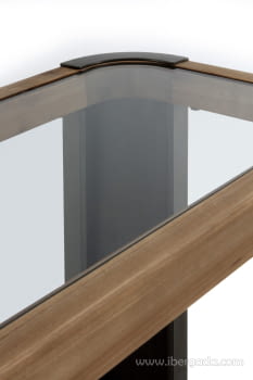 Consola Madera/Cristal (132x36x82)-7