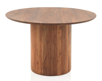 Mesa de comedor Redonda Madera Acacia (120x120)