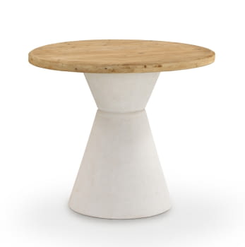 Mesa de comedor Redonda Abeto/Cemento (90x90)