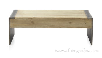 Mesa de Centro Madera Abeto/Metal (120x60x40)
