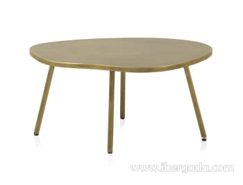 Mesa de Centro Metal Dorado (80x60)