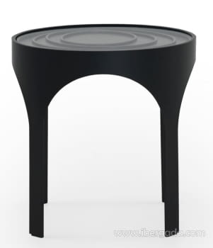 Mesa Auxiliar Metal/Cristal Negro (50x50x50)