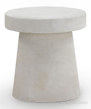 Mesa Auxiliar Efecto Cemento Blanco (48x48x49)