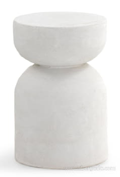 Mesa Auxiliar Efecto Cemento Blanco (31x31x46)