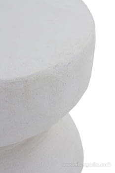 Mesa Auxiliar Efecto Cemento Blanco (31x31x46)-4