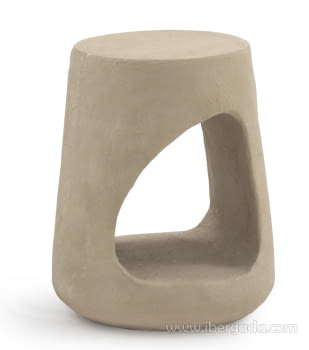 Mesa Auxiliar Efecto Cemento Arena (38x38x46)