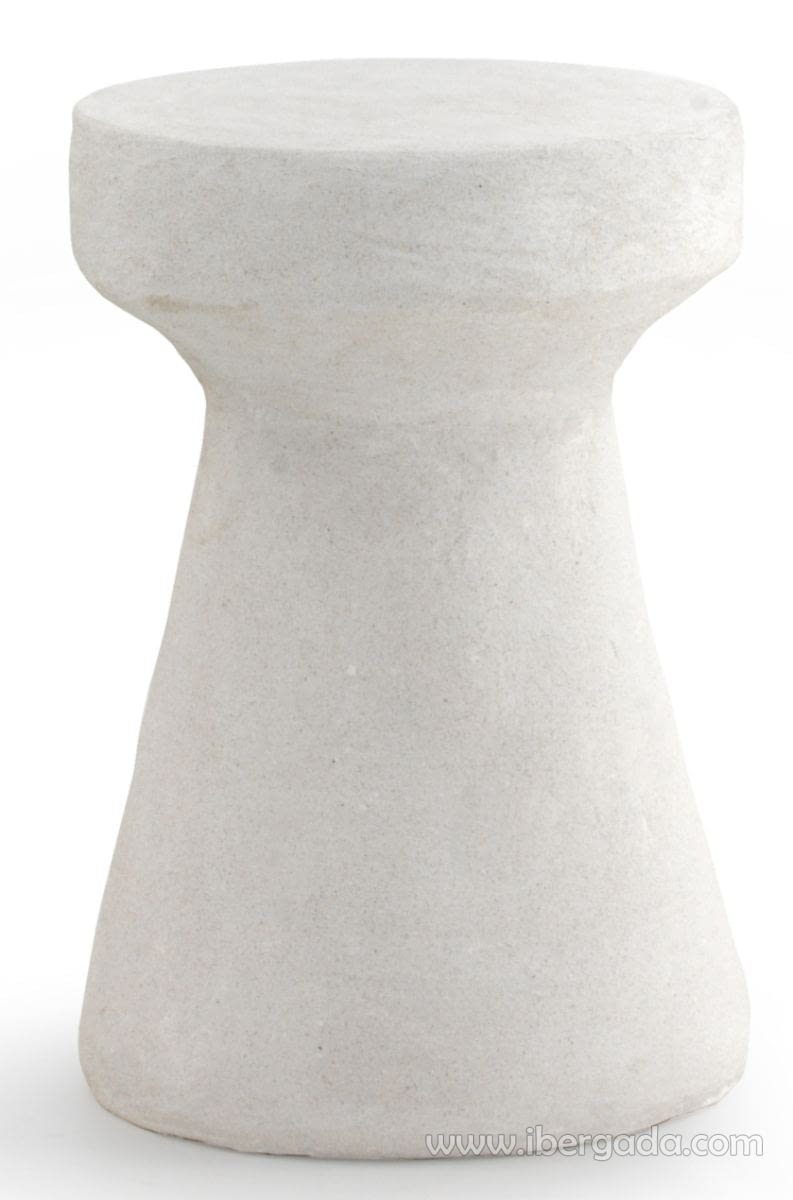 Mesa Auxiliar Efecto Cemento Blanco (32x32x47)-1