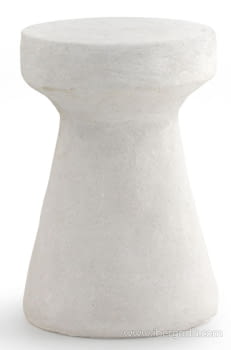 Mesa Auxiliar Efecto Cemento Blanco (32x32x47)