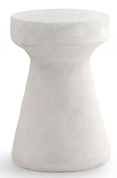 Mesa Auxiliar Efecto Cemento Blanco (32x32x47)