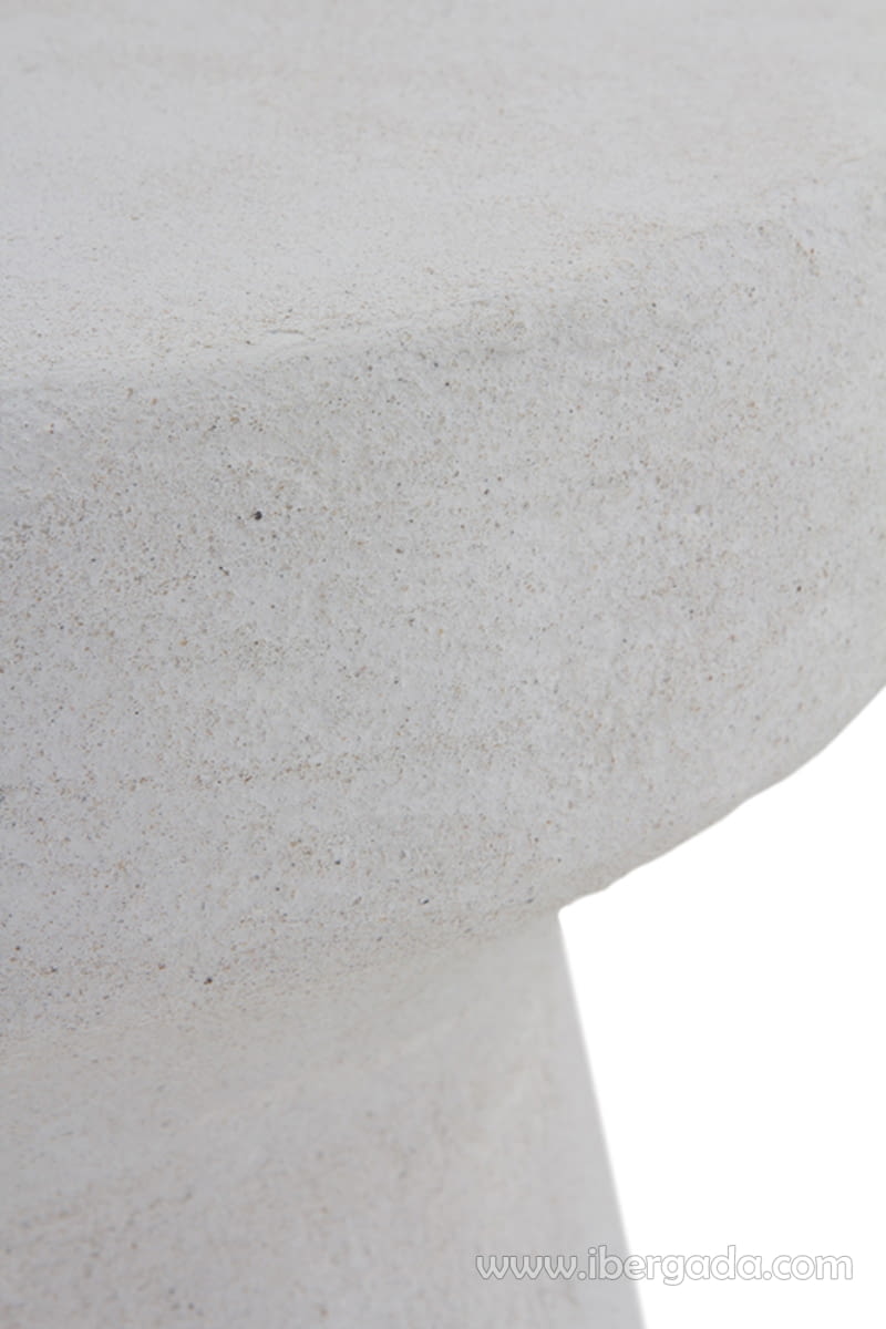 Mesa Auxiliar Efecto Cemento Blanco (32x32x47)-4