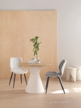 Mesa Auxiliar Efecto Cemento Arena (32x32x47)-2