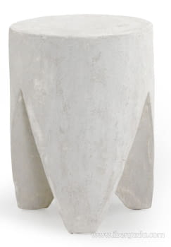 Mesa Auxiliar Efecto Cemento Blanco (33x33x46)
