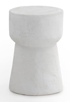 Mesa Auxiliar Efecto Cemento Blanco (31x31x45)