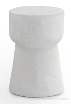 Mesa Auxiliar Efecto Cemento Blanco (31x31x45)