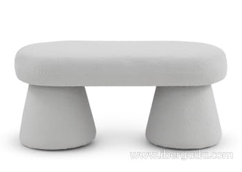 Banqueta Boucle Gris Claro (100x40x45)