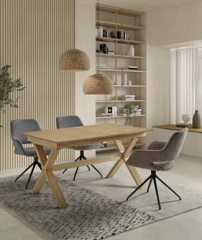Mesa de Comedor DT-914 Natural Extensible (140cm o 160cm)