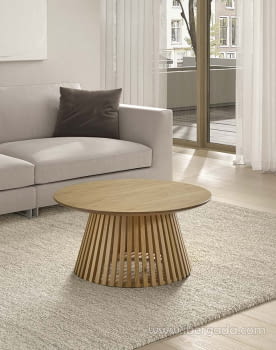 Mesa Centro Redonda Natural (80x80x40)