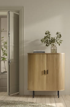 Aparador Cubo Serena Madera/Negro (100x40x118)