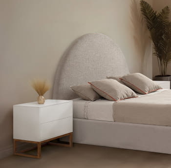 Mesita 2 Cajones Natural/Blanca (50x40x58)