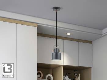 Colgante Erika 1L Negro/Cobre