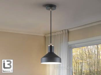 Lámpara Irias 1L Negro/Cobre