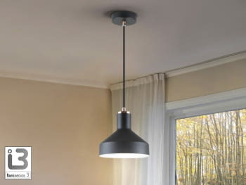 Lámpara Irias 1L Negro/Cobre