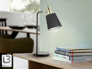 Sobremesa Gisela 1L Negro/Laton