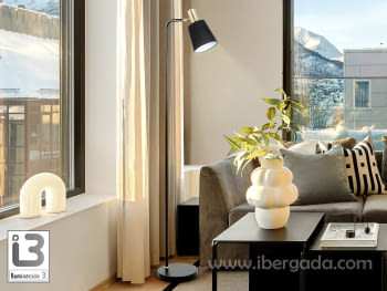 Pie Salón Gisela1L Negro/Latón