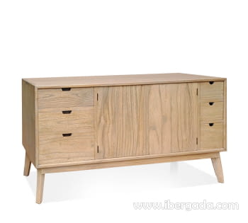 Bufet Scandi 6 cajones 2 puertas (160x45x84)