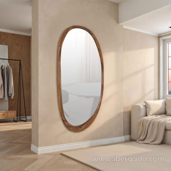 Espejo Madera Nogal Vestidor (180x85)