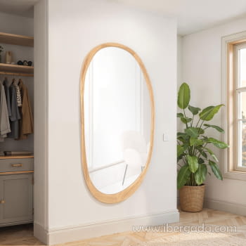 Espejo Madera Roble Vestidor (180x85)