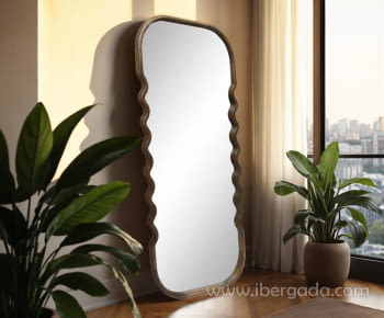 Espejo Madera Nogal Vestidor (160x60)