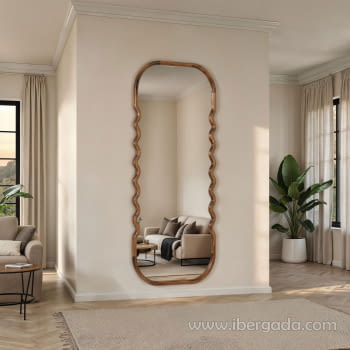 Espejo Madera Nogal Vestidor (160x60)