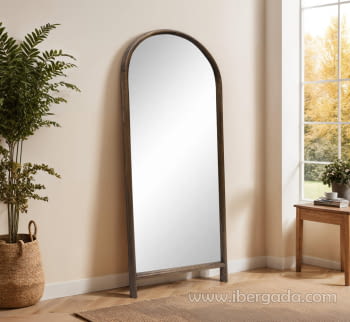 Espejo Madera Nogal Arco Vestidor (160x60)