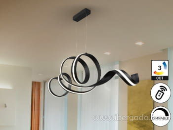 Lámpara Amara Horizontal Negro Mate