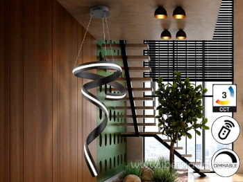 Lámpara Amara Vertical Negro Mate