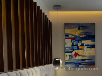 Lámpara Onice 1L Negro Smoke