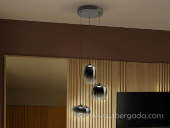 Lámpara Onice 3L Negro Smoke