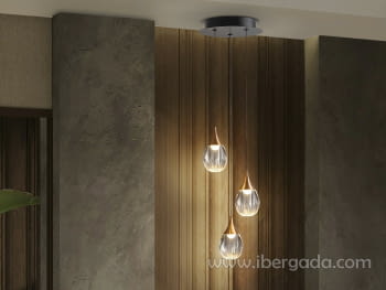 Lámpara Corina 3L Negro Cobre