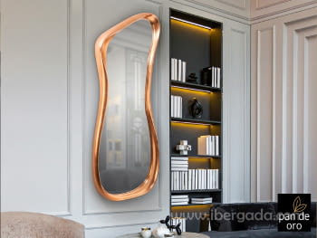 Espejo Gina Vestidor Pan de Oro Rosa (170x70x7)